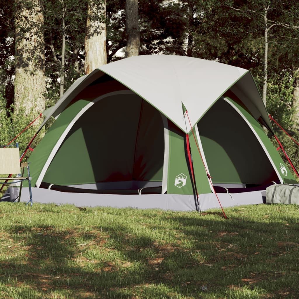 Design Campingzelt 4 Personen Grün Wasserdicht, Campingzelte 2024 Neu