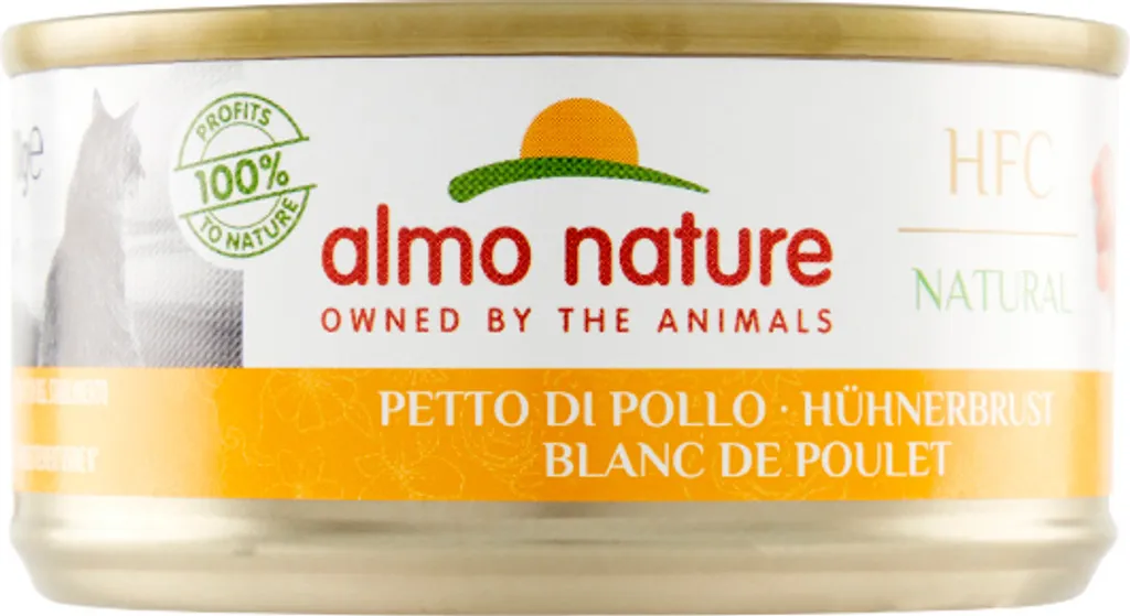 Évitez les Allergies avec Almo Nature HFC Poulet Natural 70g x 24 Boîtes