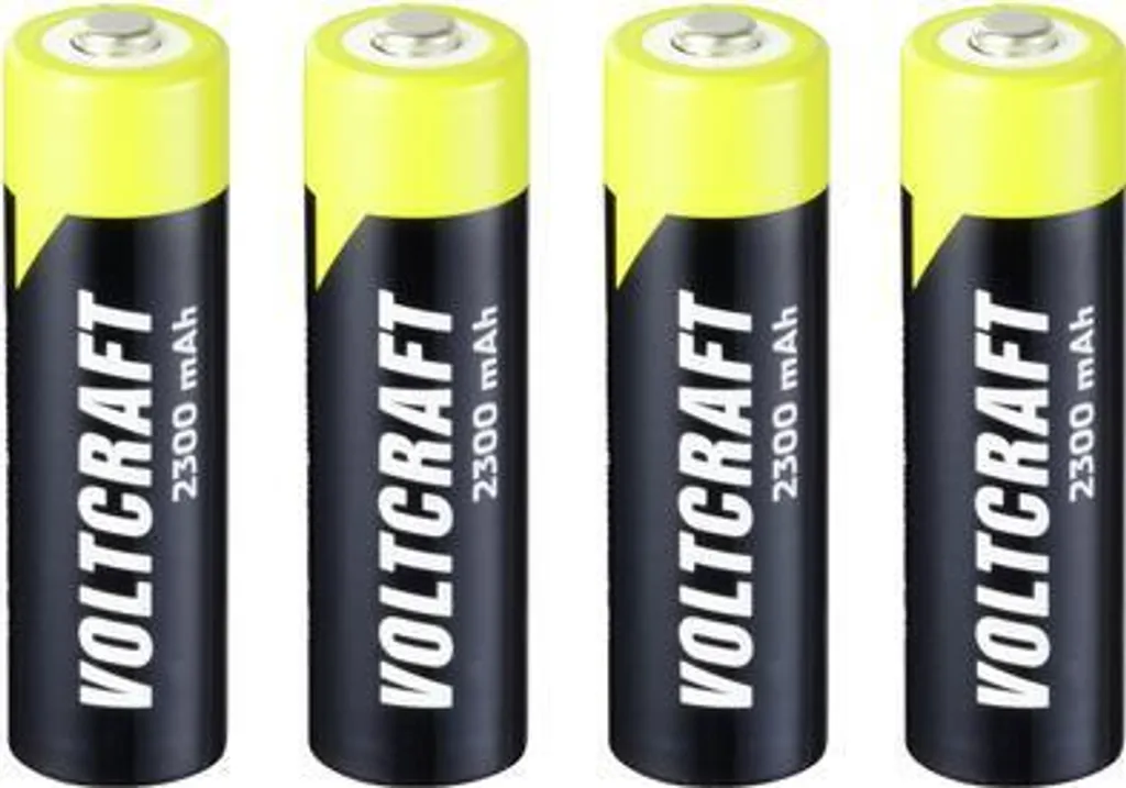 Piles Rechargeables AA NiMH 2300mAh Voltcraft Endurance 1.2V Lot de 4 Unités