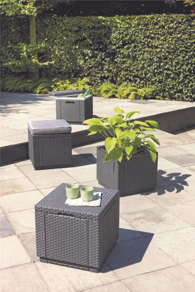 Sgabello Allibert Ice Cube con cool box, colore: grafite - 8