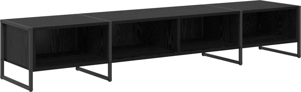 TV-Schränk Schwarz Eichen-Optik 170,5 x 36 x 30,5 cm