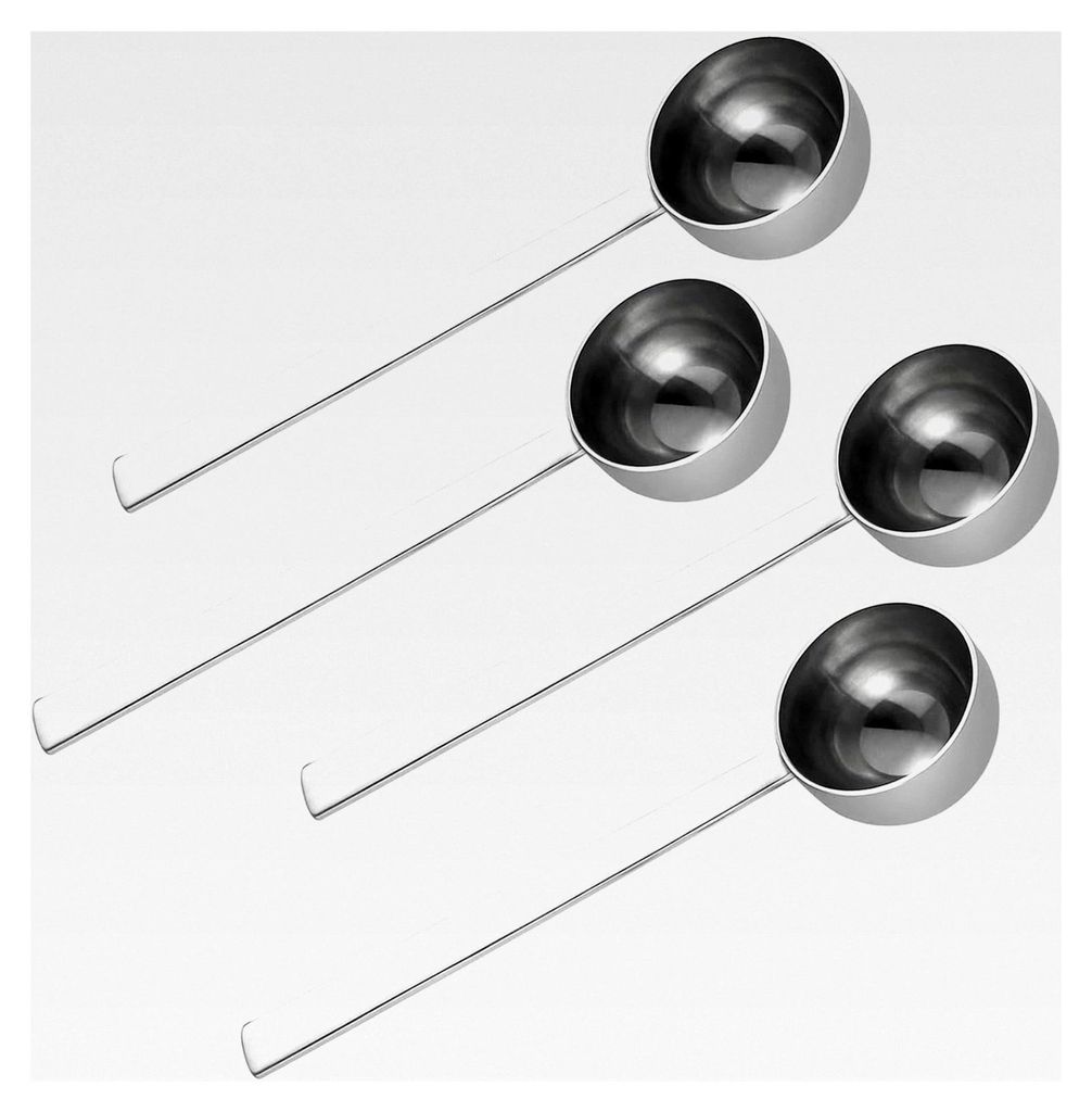 4 Kaffeelöffel aus Edelstahl, Messlöffel zum Portionieren, Kaffeelöffel für präzises Dosieren von Kaffee, Tee und Gewürzen
