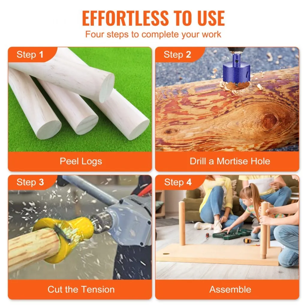 Forstnerbohrer 6 lames pour perçage net de clôtures en bois - 5