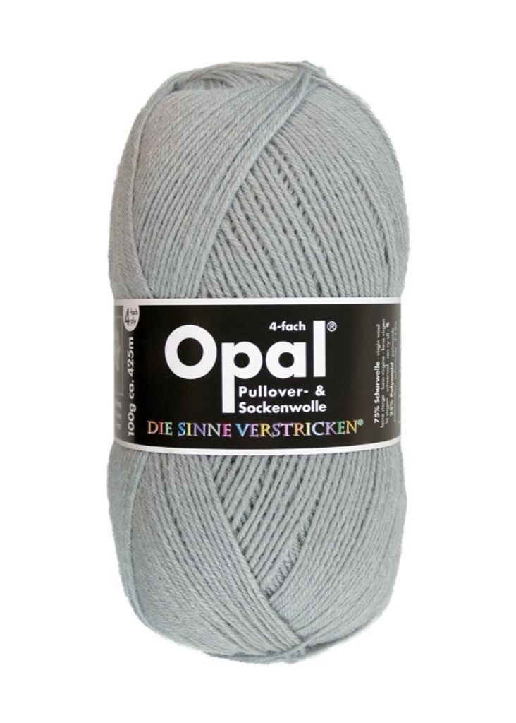 Opal Sockengarn - Uni 4fach Farbe: 5193 mittelgrau Produktbild 