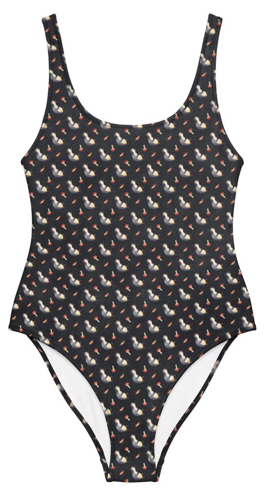 Mr. & Mrs. Panda Shape-Badeanzug Pinguin Lachen Größe L - Kreidetafel - Geschenk, Lol, Funny, Swimsuit, Strandmode, Badebekleidung, Badeanzug, Fr...
