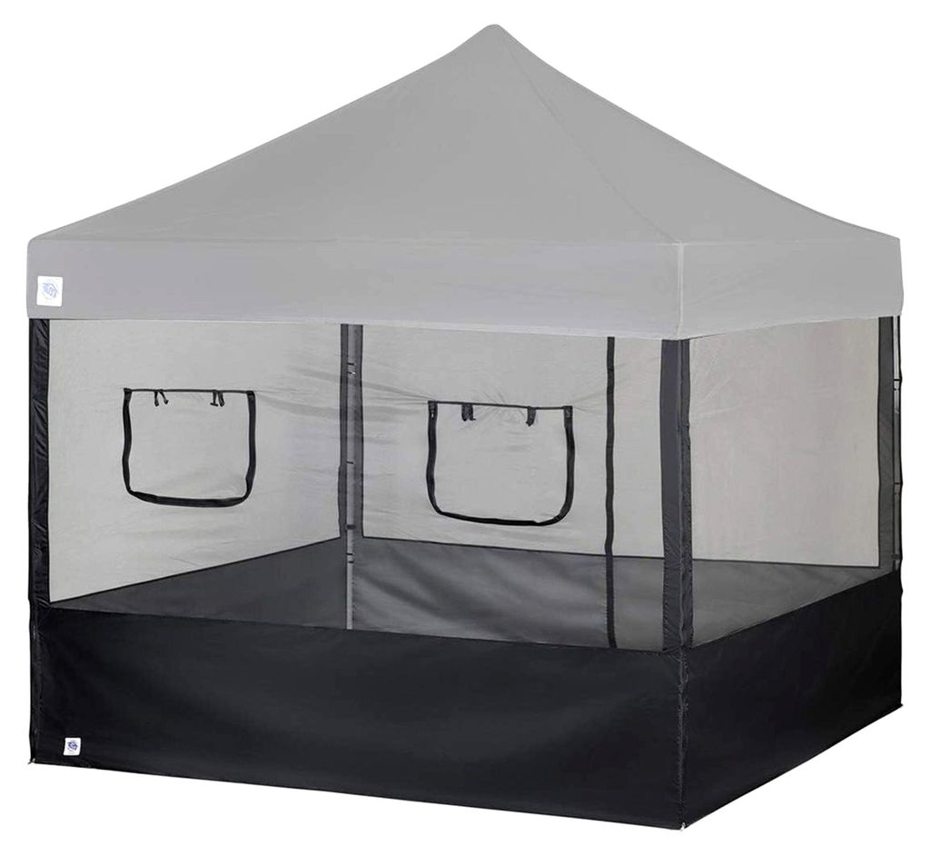 Seitenwand-Set für Food Booth, 4-teilig, geeignet für 3 x 3 m gerade Beine (Baldachin/Unterstand nicht enthalten), mit 2 aufrollbaren Servierfens...
