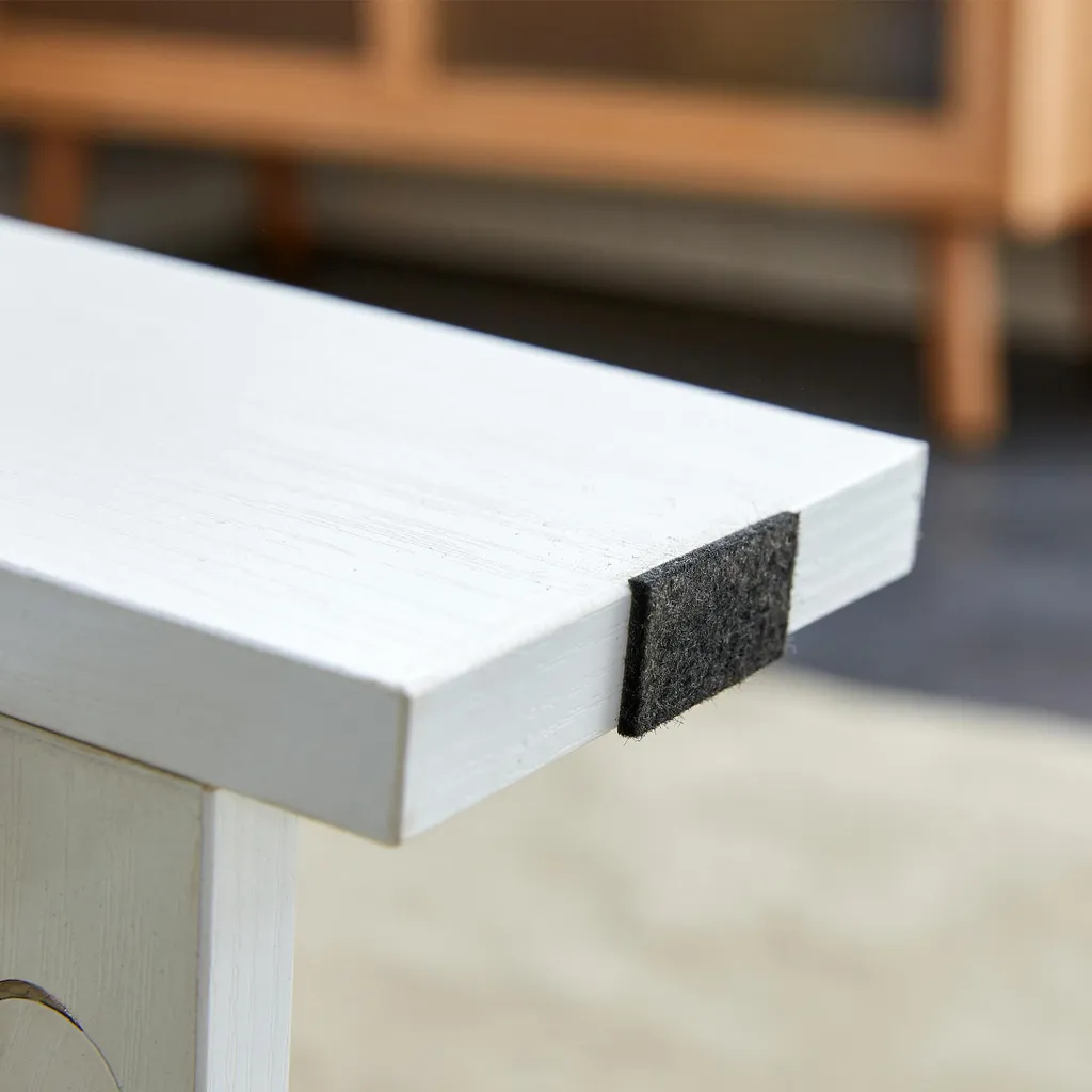 Table basse pour petit salon blanche 110 cm - Idéale espaces restreints - 9