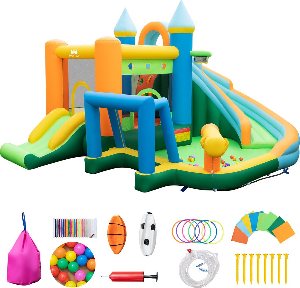 Nadmuchiwany zamek do skakania COSTWAY, zamek do skakania z Zdjęcie produktu 