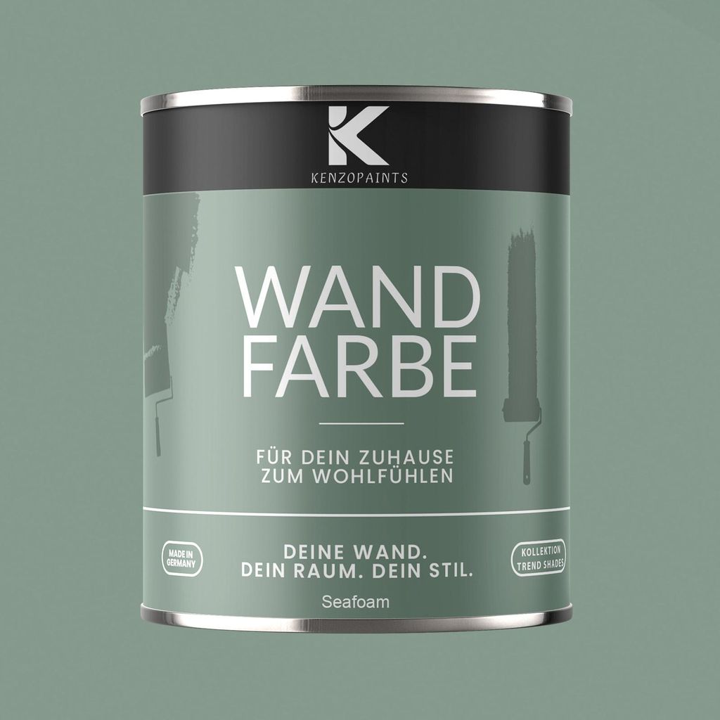 Kenzopaints 1Liter Wandfarbe Designfarbe Innenfarbe - Seafoam