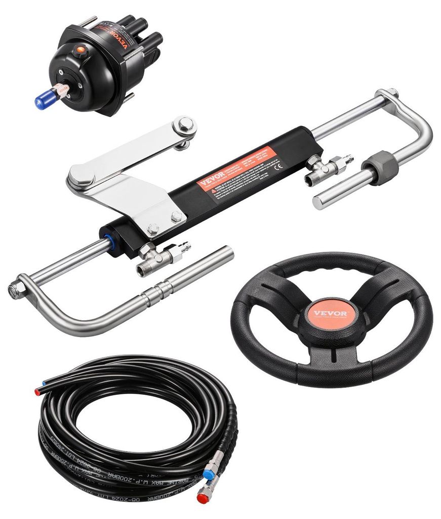 Set di timoniere idrauliche per fuoribordo VEVOR 90 CV, con Immagine del prodotto 