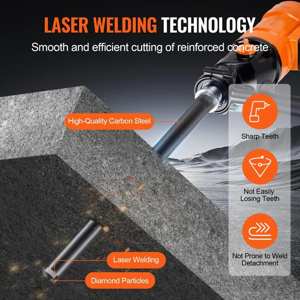 Couronne diamantée 32mm soudée au laser pour béton robuste - 5