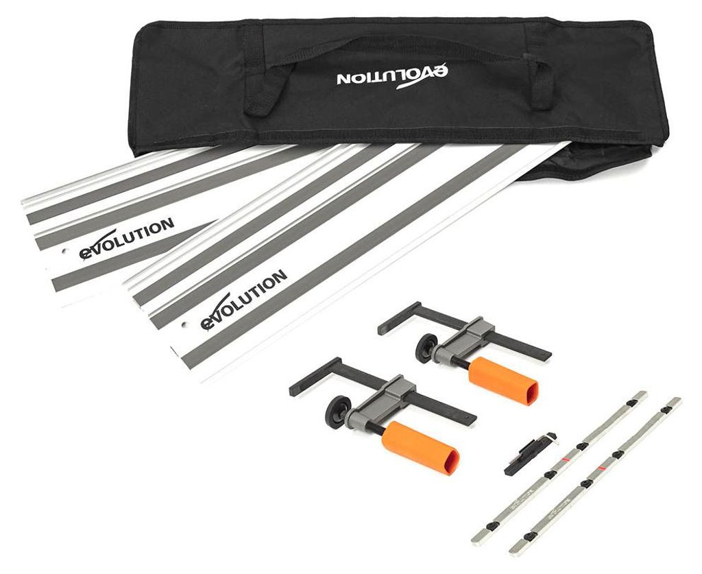 Evolution ST1400-G2 Universal Führungsschiene 1,4m | 2x 700mm Kreissägenschiene | Selbstausrichtende Verbinder, für präzise Geradschnitte