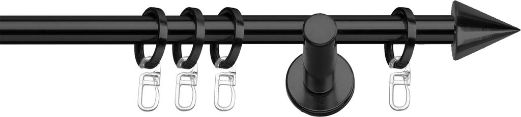 SN Deco - Stilgarnitur Nizza, 19 mm, 1-Lauf, schwarz, 100 cm