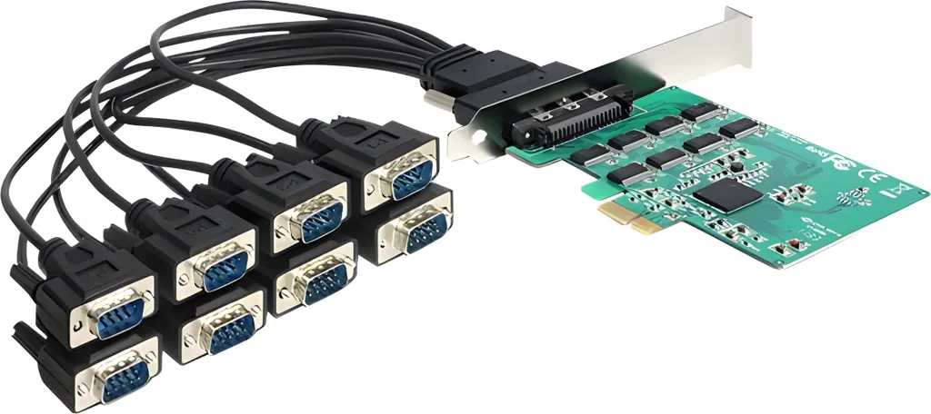 Ajoutez 8 ports RS-232 à un PC compact avec la carte PCIe Delock 89333