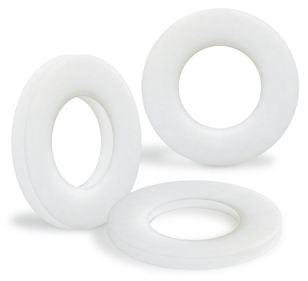 120 Stück Kunststoffringe, M6x12 mm Nylonringe, weiß, DIN 125-A, runde Kunststoffringe, Gehäuseringe, Ringe für Armaturen und Duschköpfe