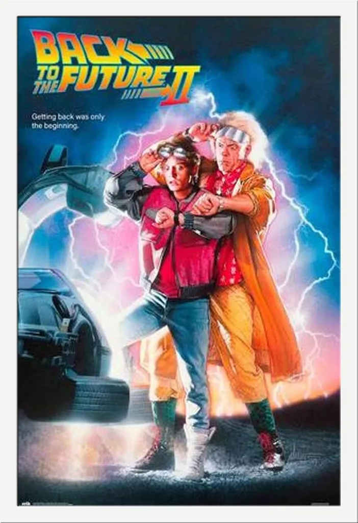 Poster + Cornice Bianca Shinsuke 61x91.5 Ritorno al Futuro II