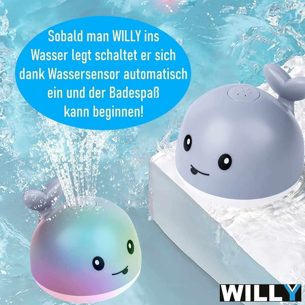 WILLY wieloryb zabawka do kąpieli zabawka wodna dla dzieci Zdjęcie produktu 3