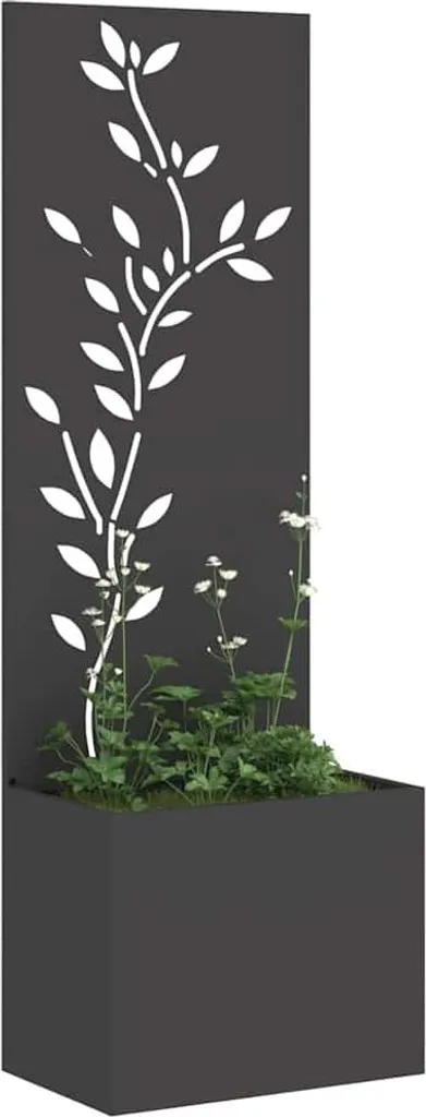 vidaXL Telo Frangivista 50x32x150cm Floral Nero per Giardino Elegante