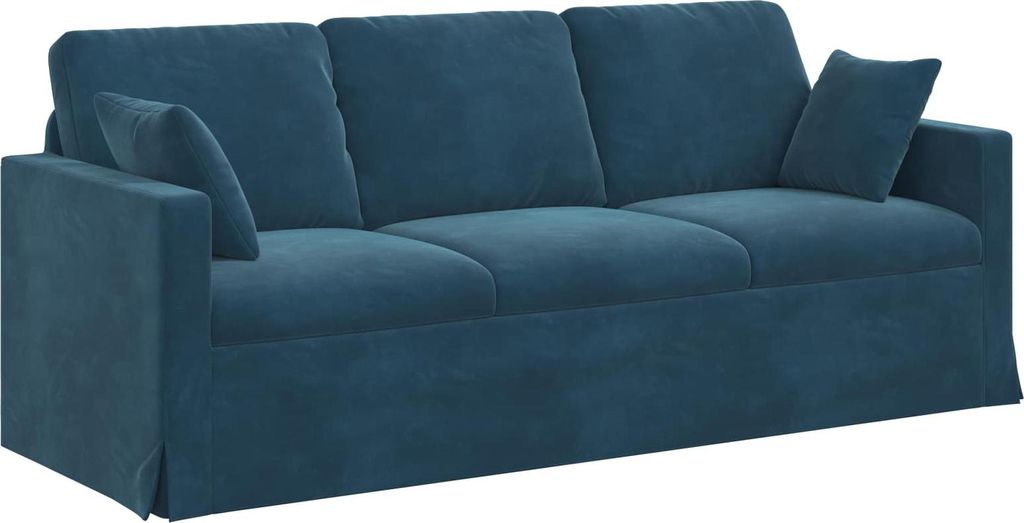 Sofa Blau 198 x 78 x 80 cm Samt