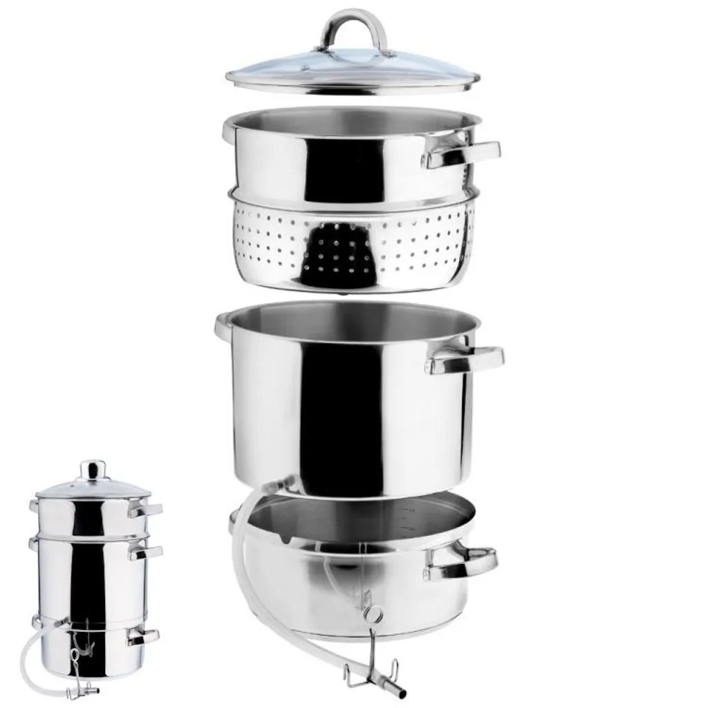 Machine à jus 8L en inox compatible induction et lave-vaisselle