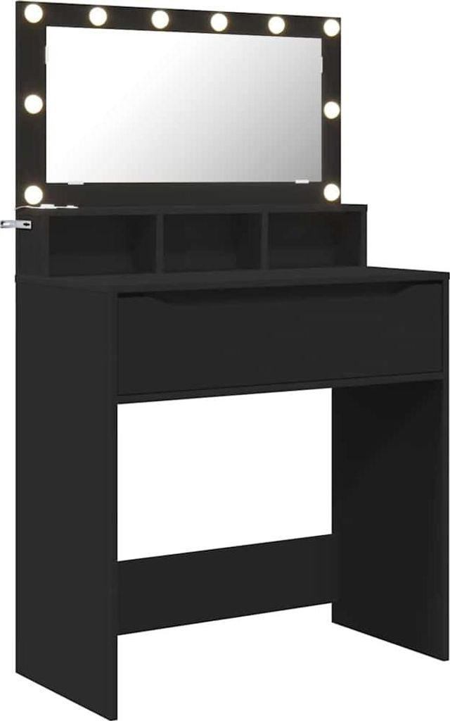 Schlafzimmer-Frisiertische Schwarz 80 x 39,6 x 135 cm