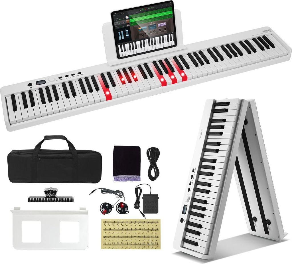VEVOR 88klávesové skládací piano, Bluetooth a MIDI, Obrázek produktu 