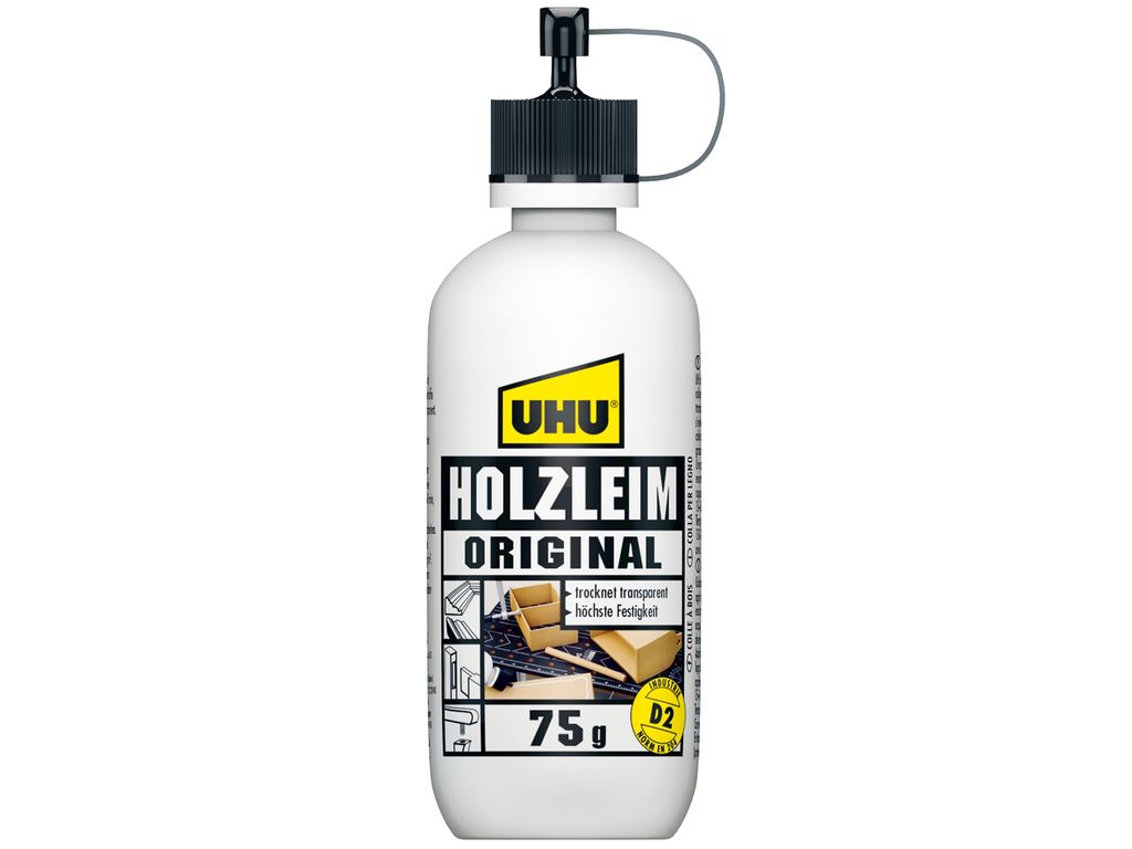 UHU Holzleim ORIGINAL D2 lösungsmittelfrei Flasche 75g Produktbild 