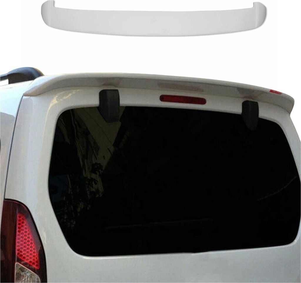 Heckspoiler Dachspoiler Hecklippe für Citroen Berlingo 2008-2012 Lackiert Weiß