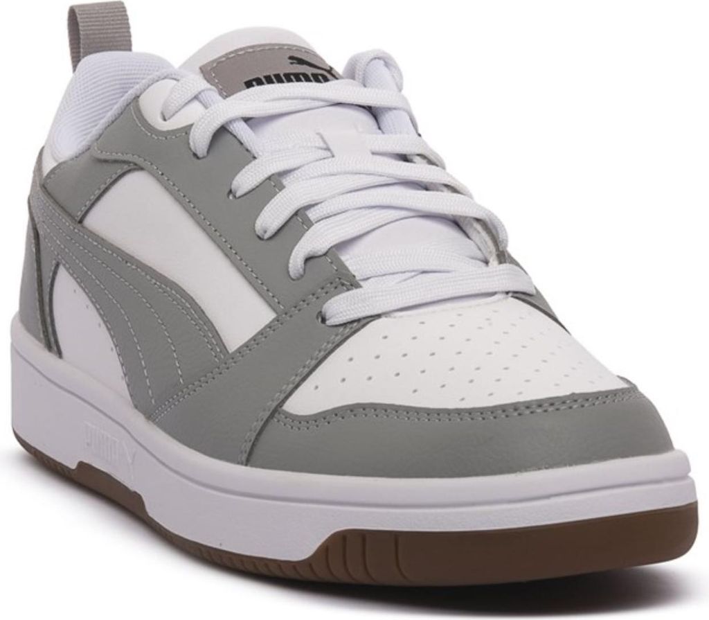 Puma Herren-Sneaker Rebound v6 Low Weiß-Grau, Farbe:grau, UK Größe:8