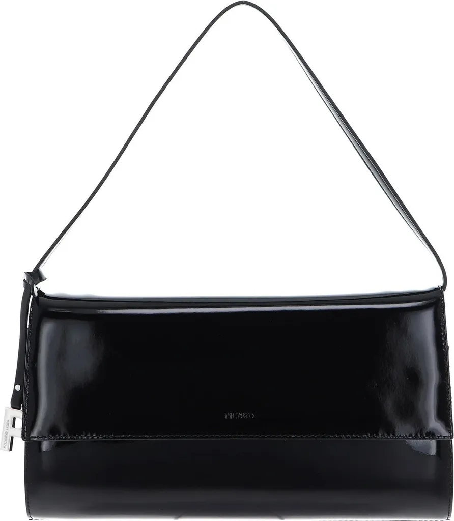PICARD Auguri Sac à Épaule Pochette Crossbody Bag Noir Vernis Chic
