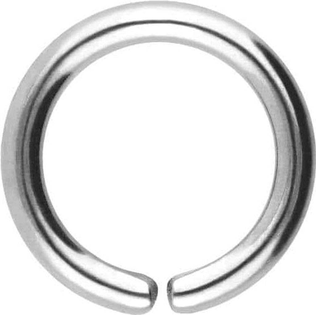 Chirurgenstahl O-Ring - biegbar Silber Innendurchmesser: 6mm + Stabstärke: 1,2mm