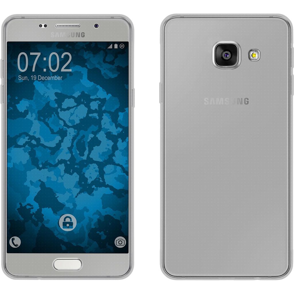 PhoneNatic Case kompatibel mit Samsung Galaxy A3 (2016) A310 - grau Silikon Hülle 360° Fullbody Cover