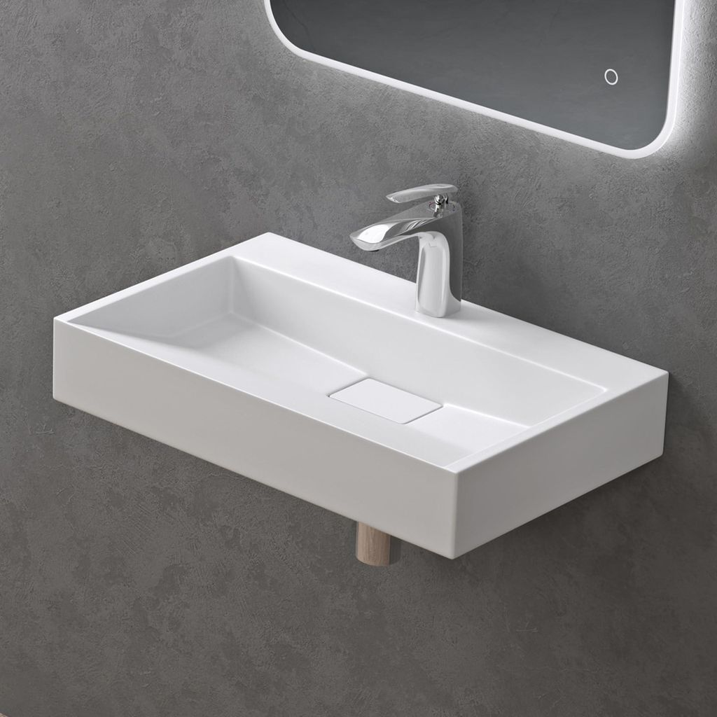 doporro Lavabo da Appoggio Bagno Sospeso Lavandino Immagine del prodotto 