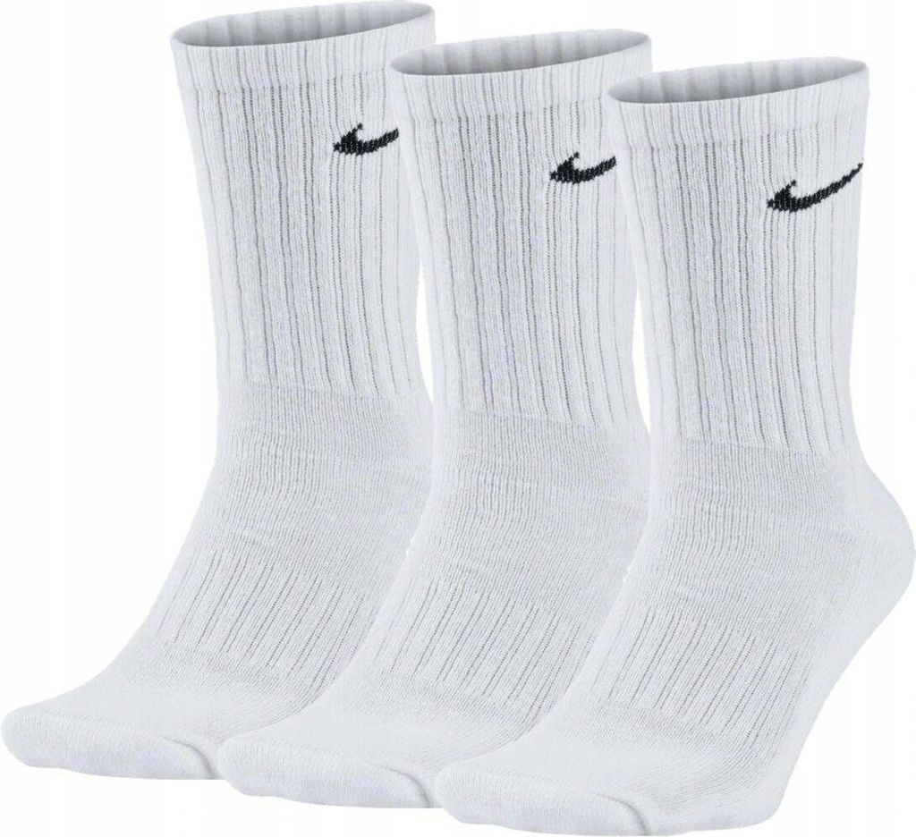 Nike Damen Value Baumwolle Uni Crew-trainingssocken (3 Produktbild 