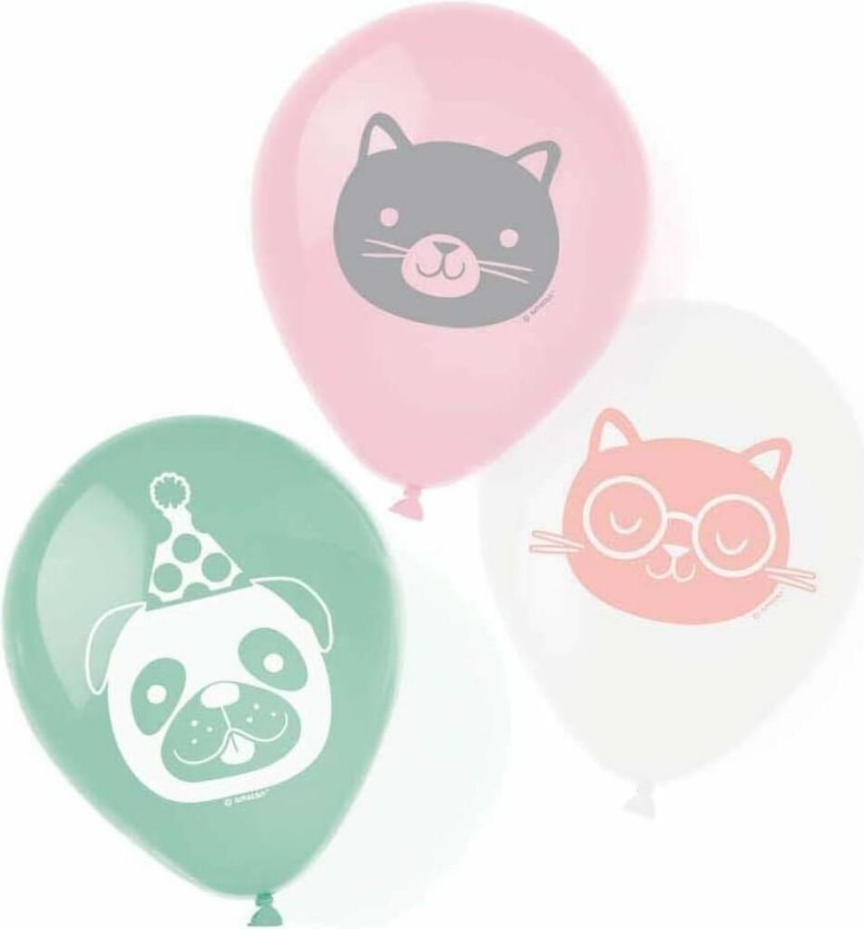 Amscan 9906552 Latex Balloons Hello Pets