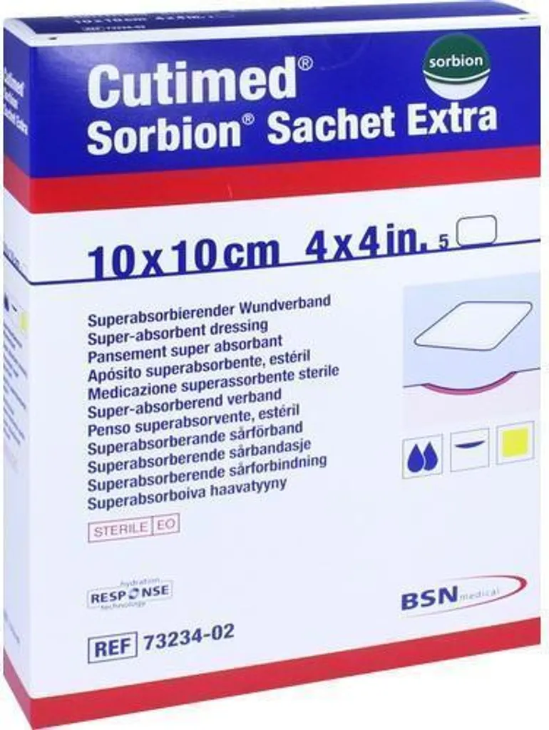 Offerta Cutimed Sorbion Sachet Extra 10x10 cm - 5 Medicazioni Sterili
