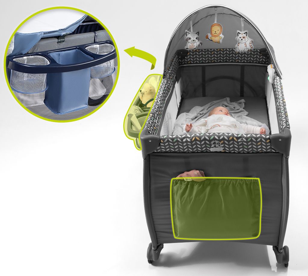 Lionelo Sven Plus 2in1 Baby Bett Laufstall Baby bis 15 kg Produktbild 4