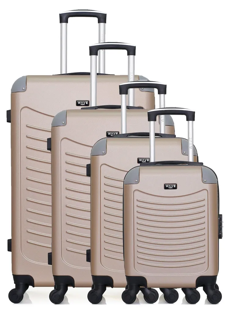 SET DE 4 VALISES VOYAGE CONGO-M WAVE PARIS POUR VOS VACANCES ET LONG SÉJOURS
