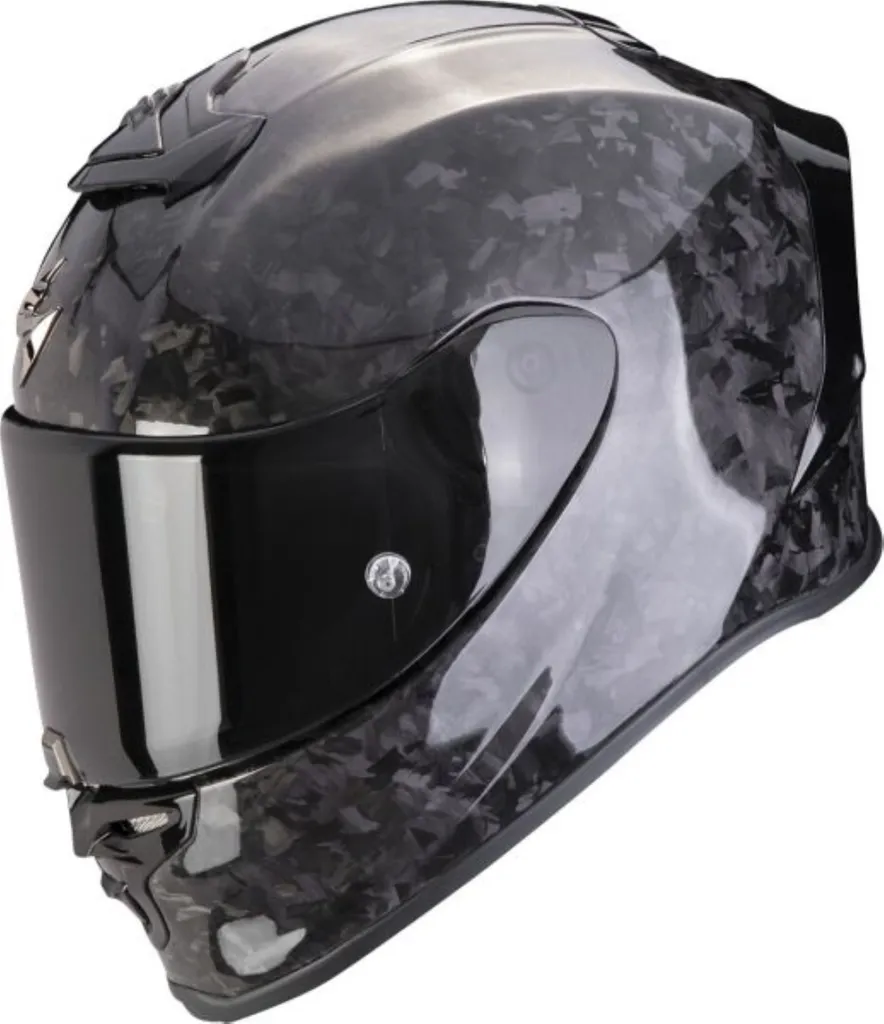 Casque de piste Scorpion EXO-R1 Evo Carbon Air Onyx pour circuit moto L