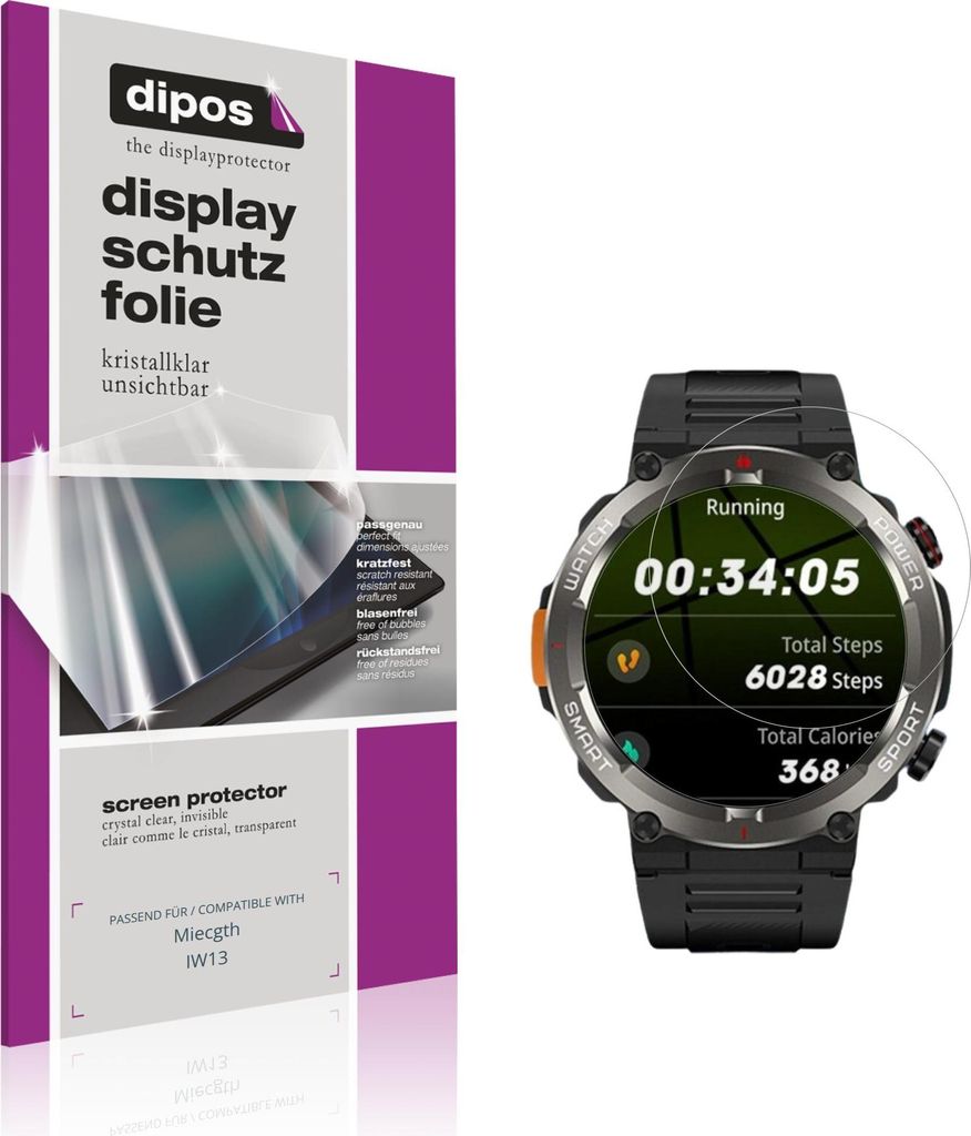 6x Schutzfolie für Miecgth IW13 klar Displayschutzfolie Folie Display Schutz dipos