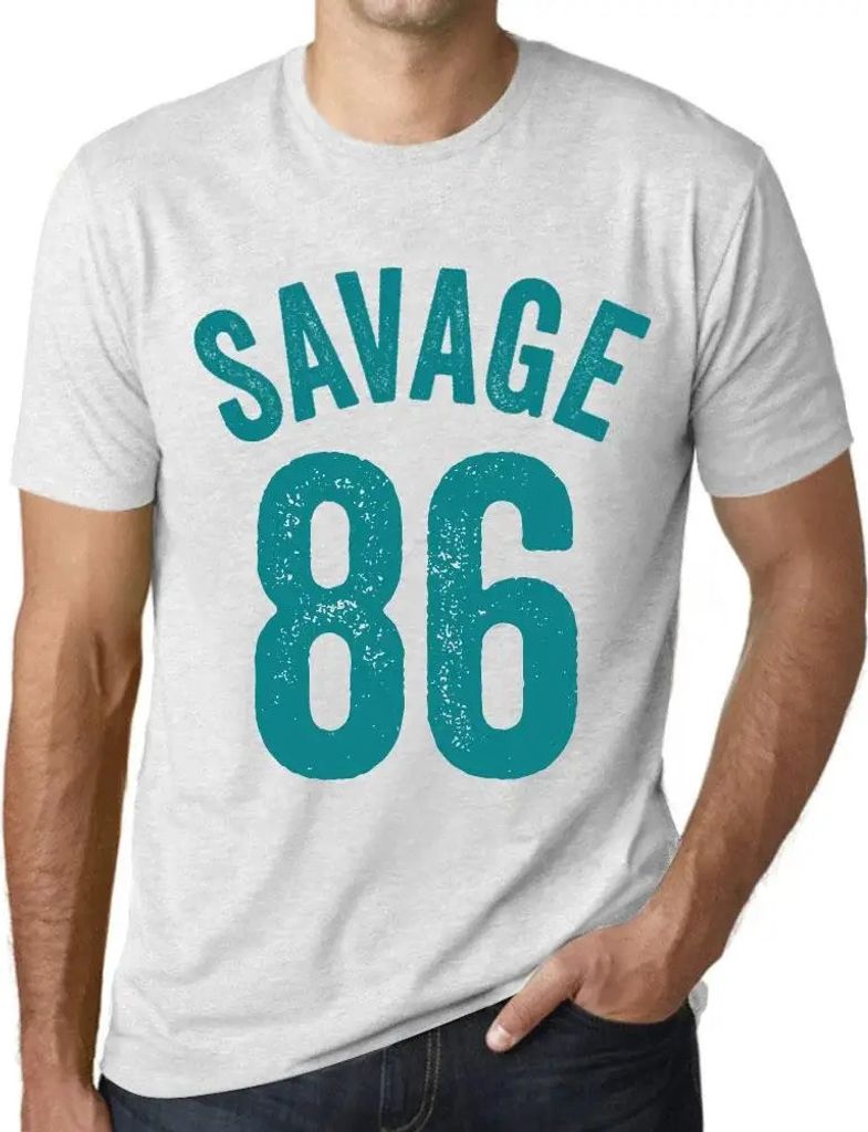 Herren Grafik T-Shirt Savage 86 Geschenk 86. Geburtstag Jahrestag 86 Jahre Jubiläum 86 Jährige Mann Jahrgang 1938 Kurzarm Lustige Druck