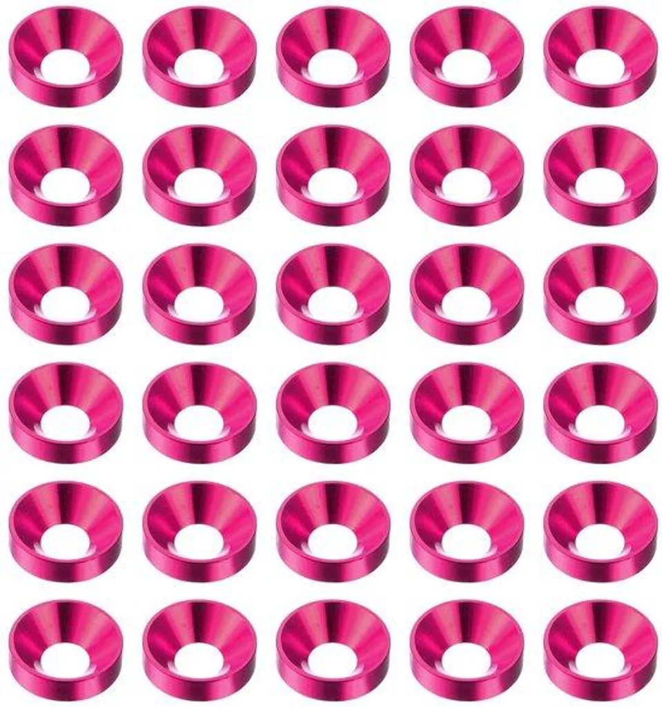 Rondelles de serrage M4 rose en aluminium pour modélisme et DIY - 30 pcs