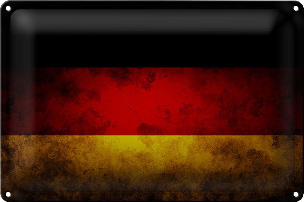 Blechschild Flagge 18x12cm Deutschland Fahne
