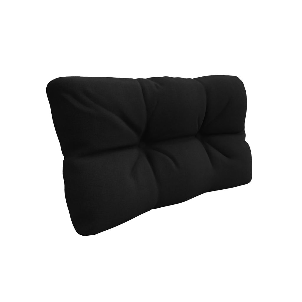 POKAR Palettenkissen mit schöner Steppung Auflage Palettensofa, Größe:Seitenkissen 60 x 40, Farbe:Schwarz - Wasserdicht