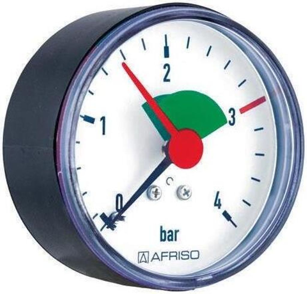 Afriso Manometer Anzeigebereich 0/4 bar HZ 63, G 1/4" B, Produktbild 