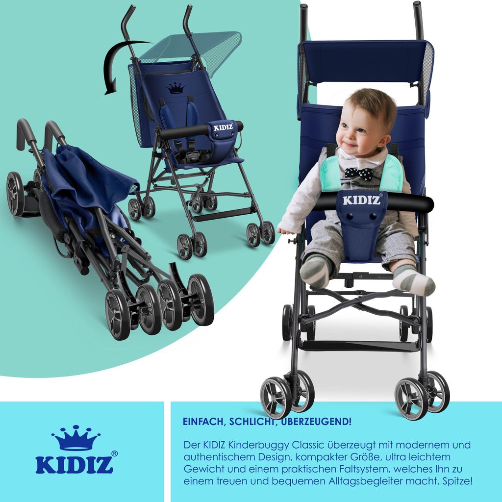 KIDIZ® Kinderwagen CITY Buggy Kinderbuggy klappbar Produktbild 3