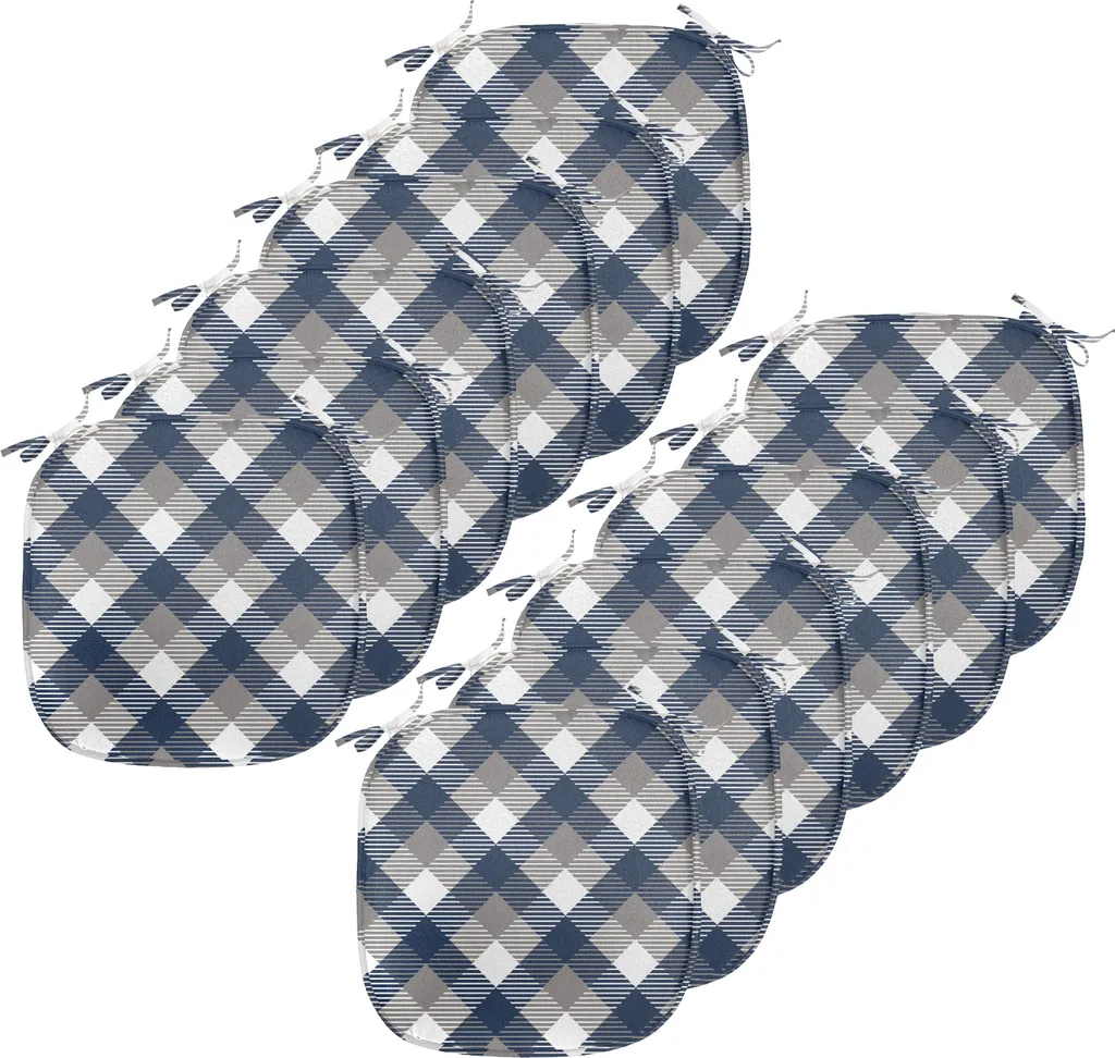 Cuscini Decorativi 40x40 ABAKUHAUS 12 Pack Tartan Grigio Impermeabile