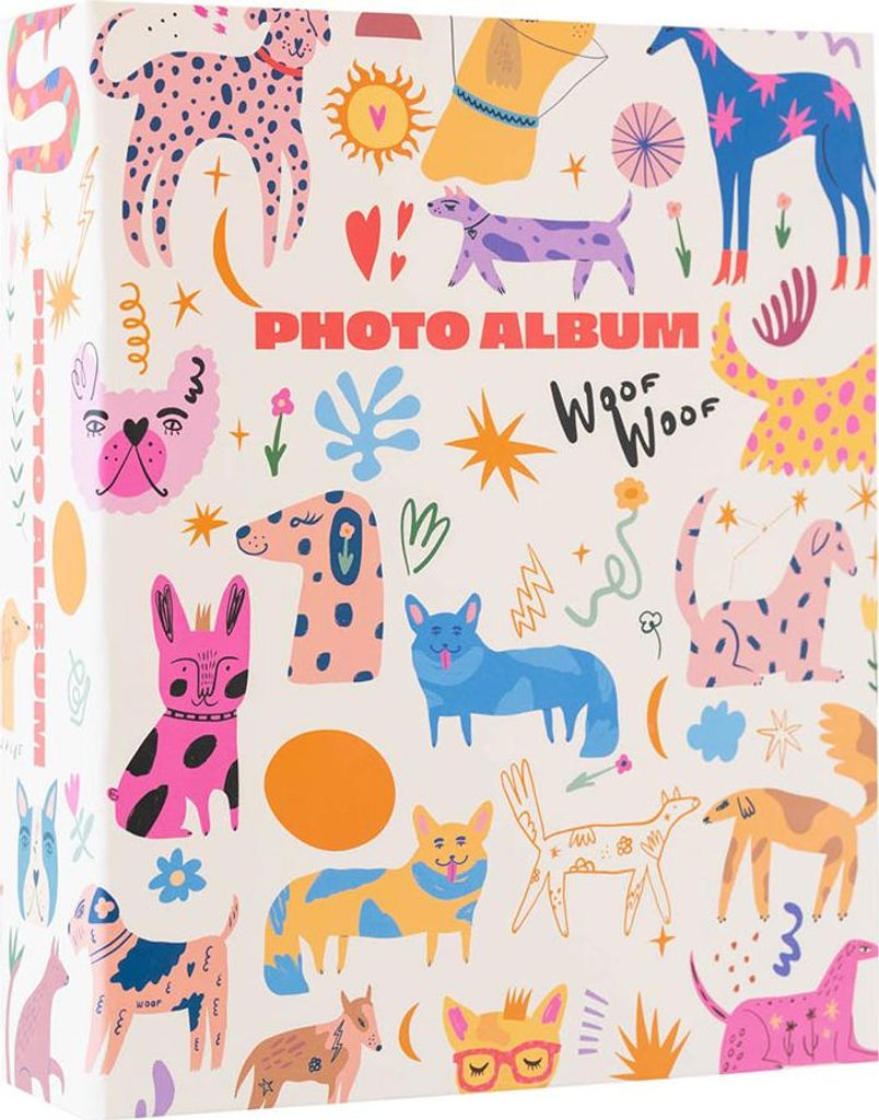 Erik Editores Cute Dogs 13x20 Cm 304 Pockets Fotoalbum Rosa Rosa One Size