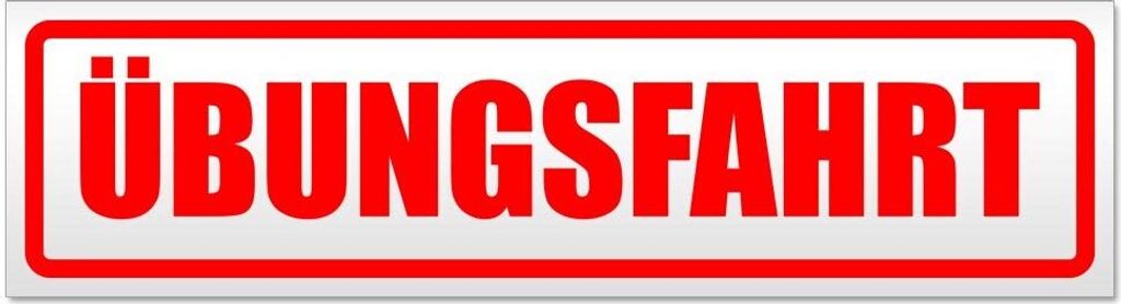 Kiwistar Magnetschild - Übungsfahrt - für KFZ und sonstige Metalloberflächen - Magnetfolie für Auto PKW Kfz