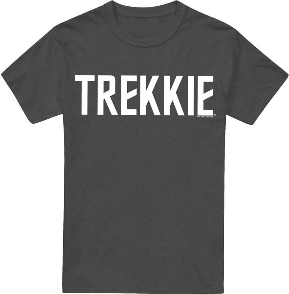 Star Trek - "Trekkie" T-Shirt für Herren/Damen Uni TV17520 (XL) (Holzkohle)